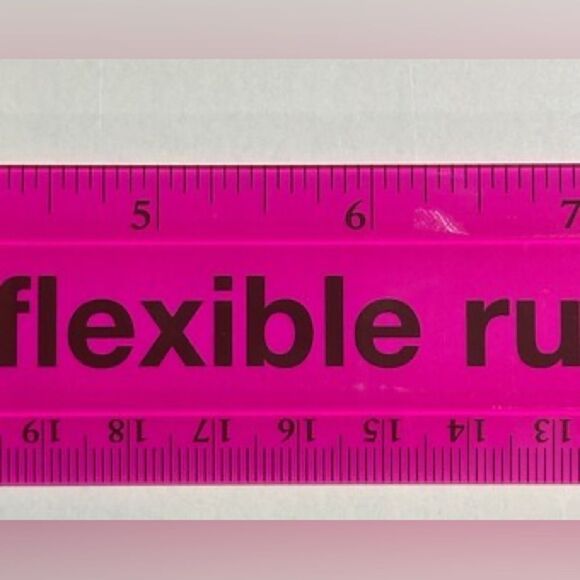 Teachers Bundle Of 12 Flexible Pink Rulers - Picture 1 of 2